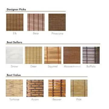 CHICOLOGY Bamboo Roman Shades - Customer Favorite Light Filtering Blinds for Windows, Premium Quality, Ideal for Home, Squirrel Brown, 47"W X 64"H