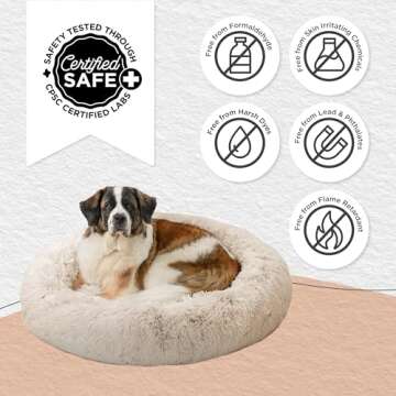Calming Donut Pet Bed for Dogs and Cats | Soft & Cozy