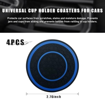 Stylish Non-Slip Car Cup Holder Coaster Set - 4 PCS