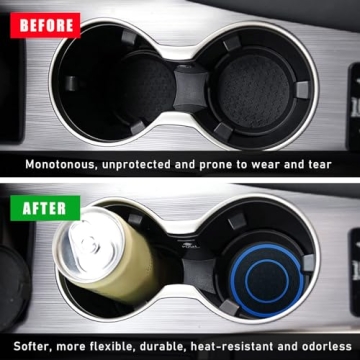 Stylish Non-Slip Car Cup Holder Coaster Set - 4 PCS