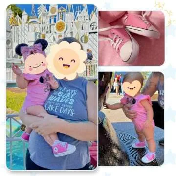 Meckior Baby Canvas Sneakers Soft Sole First Walkers