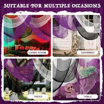 AHEONLAR 8 Pack Halloween Creepy Cloth for Decorations