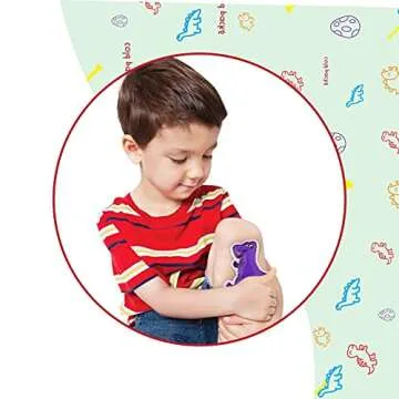 Boo Boo Ice Packs for Kids w/Ultra Soft and Fun Sleeves | Kids Ice Packs for Boo Boos with Cover | Hot and Cold Therapy Reusable Ice Packs for Injuries Kids 4-Pack (Dino)