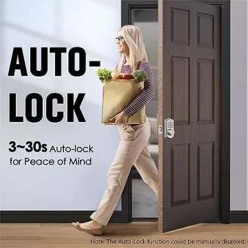 Keyless Entry Door Lock - Electronic Door Lock with Keypad, Smart Deadbolt Lock with Auto Lock, Security Waterproof Smart Lock, Easy to Install, Ideal for Front Door, Home Use, Apartment - ELAMOR M19