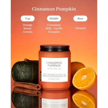 Cinnamon Pumpkin Scented Soy Candles - 19.4oz