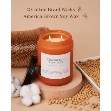 Cinnamon Pumpkin Scented Soy Candles - 19.4oz