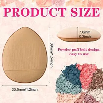 PAGOW 25Pcs Finger Powder Puff Face Triangle Mini Makeup Sponge Puff Strap Soft Body Cosmetic Founda...