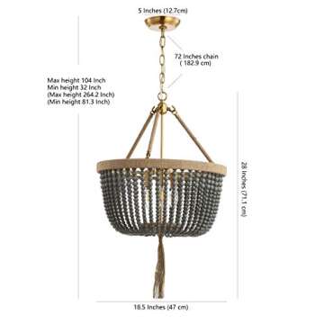 Safavieh Adra Bohemian Beaded Pendant with LED Bulbs