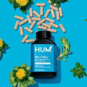 HUM Big Chill - Calming Supplement with Rhodiola Rosea for Stress & Mood Support - Balances Adrenal Health for Improved Stress Response (30-Count)