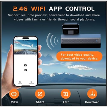 VEEMENT 2.5K Mini Dash Cam with WiFi and APP Access