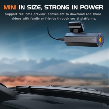 VEEMENT 2.5K Mini Dash Cam with WiFi and APP Access