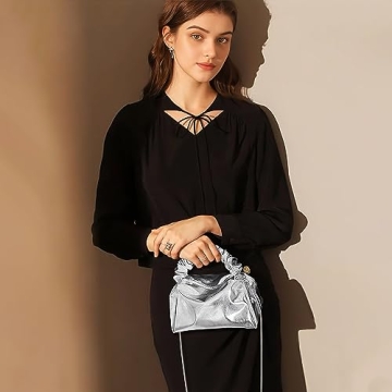 JENSVOIR Silver Evening Clutch - Elegance for Any Occasion