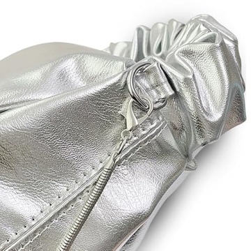 JENSVOIR Silver Evening Clutch - Elegance for Any Occasion