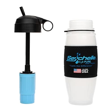 Seychelle pH2O Alkaline Water Filter Bottle - 28 oz Pure Water
