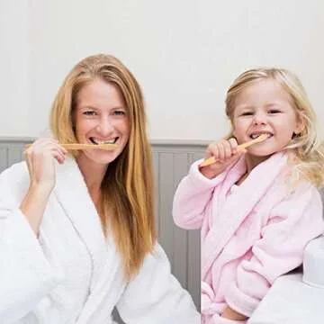 Zecval Bamboo Toothbrushes Pack of 8 - Eco-Friendly & Biodegradable