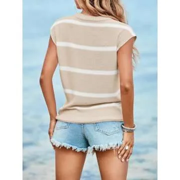 Saodimallsu Women's Striped Tank Tops for Spring Summer