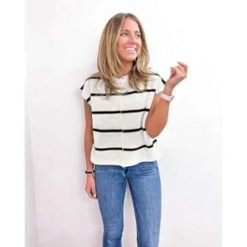 Saodimallsu Women's Striped Tank Tops for Spring Summer