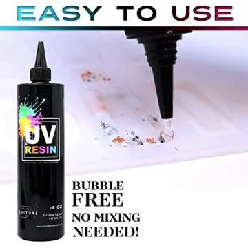 Counter Culture DIY Clear UV Resin - Quick Curing, No Bubbles, Ideal for Jewelry and Keychains