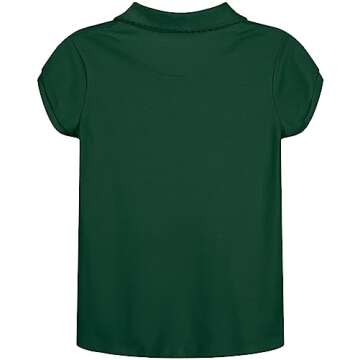 Nautica Girls' School Uniform Short Sleeve Polo Shirt - Comfort & Style