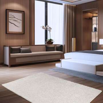 Ambiant Pet Friendly Off White Area Rugs for Home