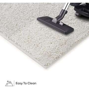 Ambiant Pet Friendly Off White Area Rugs for Home