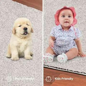 Ambiant Pet Friendly Off White Area Rugs for Home