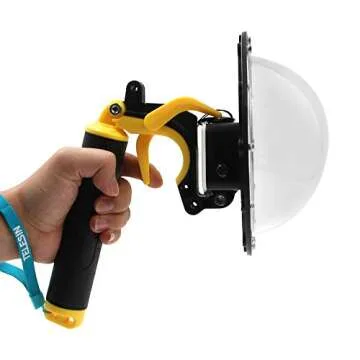 Vicdozia Telesin Dome Port Lens Compatible with GoPro Hero 7 Black, Hero 6, Hero 5 Black, Hero(2018) Waterproof Housing Case Hand Floating Grip Trigger Transparent Cover Underwater Diving Photography