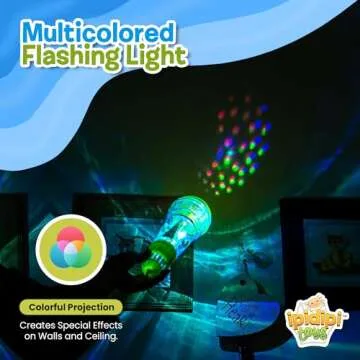 IPIDIPI TOYS Echo Microphone for Kids - Stocking Stuffers, Magic Microphone for Toddlers with Multicolored Flashing Light - Speech Therapy and Retro Gift Mic Toy for Boys (Blue/Yellow)