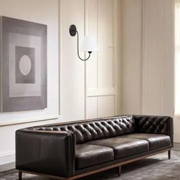 Gleaming Elegance Stainless Oil Rubbed Sconce, Stainless Steel White Linen Shade Wall Sconce, Wall L...