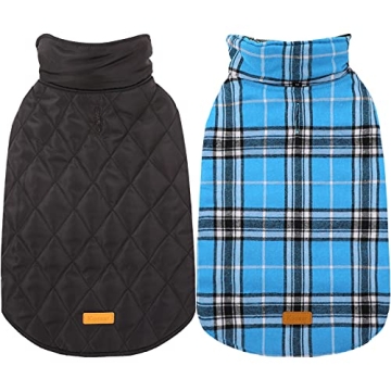 Kuoser Warm Dog Coat - Reversible, Waterproof, Cozy Jacket for All Breeds