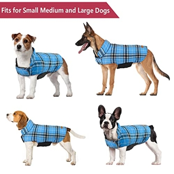 Kuoser Waterproof Reversible Dog Winter Coat - Stylish and Cozy