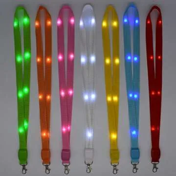 FYLARFLY LED Carnival Cruise Lanyards Light Up Neon Necklace Neck Lanyard for Disney Fun