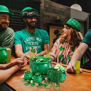 JOYIN 4PCS St.Patrick's Day Green Cauldrons Set