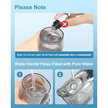 Operan Water Flossers for Teeth Cleaning Upgraded 300ml Cordless Water Dental Flossers Portable Rechargeable Oral Irrigator with 4 Modes 4 Jet Tips IPX7 Waterproof Water Floss for Home Travel (Black)
