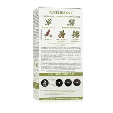 Naturtint 1N Ebony Black Permanent Hair Color (Pack of 1), Ammonia Free, Vegan, Cruelty Free, up to 100% Gray Coverage, Long Lasting Results (Packaging may vary)