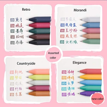 Kaco Pure Retractable Gel Ink Pens - 5-Pack for Vibrant Writing