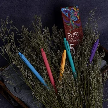 Kaco Pure Retractable Gel Ink Pens - 5-Pack for Vibrant Writing