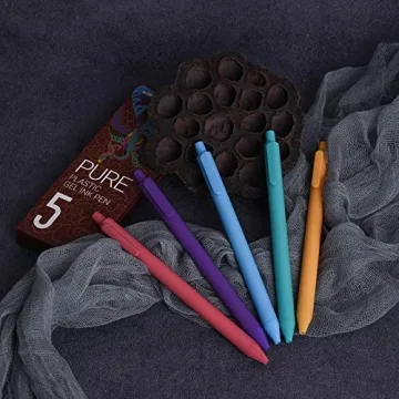 Kaco Pure Retractable Gel Ink Pens - 5-Pack for Vibrant Writing