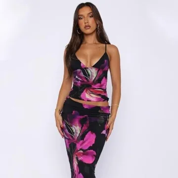 Stylish ksotutm Maxi Skirt Set for Summer Outings