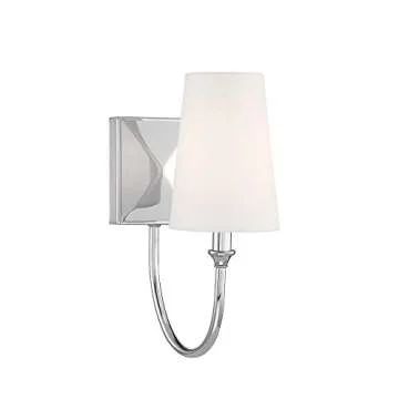 Savoy House 9-2542-1-109 Cameron Polished Nickel 1 Light Sconce (5" W x 13" H)