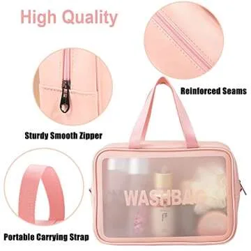TOUYINGER Cosmetic Bag Set - Waterproof Travel Bags for Women