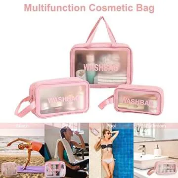 TOUYINGER Cosmetic Bag Set - Waterproof Travel Bags for Women