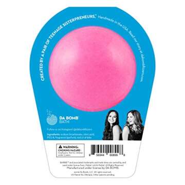 Da Bomb Bath Barbie Vintage Pink Bath Bomb - Cotton Candy fragrance - Surprise inside - 7oz - Made in USA