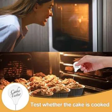 Cake Tester, 2 Packs Cake Tester for Baking Doneness, Stainless Steel Cake Tester Stick, Cake Testers for Baking, Kitchen Auxiliary Baking Tools. 7.5 IN DSOCVJW.