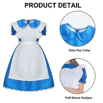 Women Alice Costume Adult Halloween Princess Dress