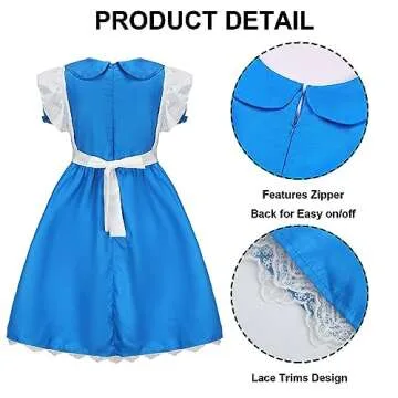 Women Alice Costume Adult Halloween Princess Dress