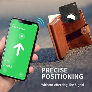 Dovick-Airtag Wallet Holder,Card Case Compatible with Apple Air Tag for Wallet Purse Handbag |Flexible |Thin | Black 2 Pack