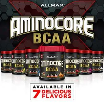 ALLMAX Nutrition AMINOCORE BCAA Powder, 8.18 Grams of Amino Acids, Intra and Post Workout Recovery Drink, Gluten Free, Fruit Punch, 315 g