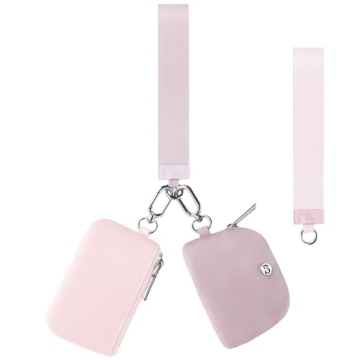 Stylish Babysun Mini Zip Around Dual Pouch Wristlet for Women with 2 Straps