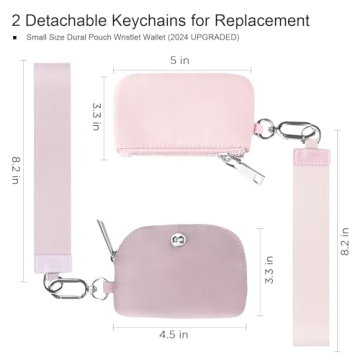 Babysun Mini Zip Around Dual Pouch Wristlet for Women